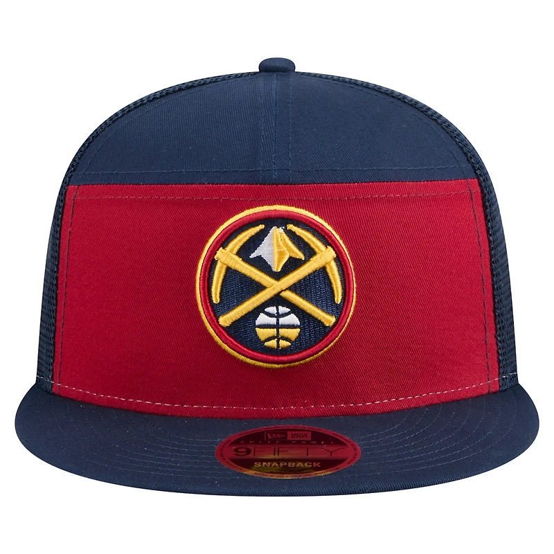 Men's New Era  Red/Navy Denver Nuggets Outdoor Split Panel 9FIFTY Snapback Hat