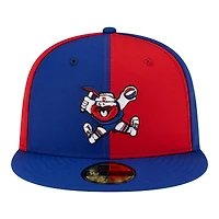 Men's New Era  Red/Royal Denver Nuggets 80s Throwback Pinwheel 59FIFTY Fitted Hat