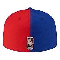 Casquette ajustée New Era 59FIFTY pour homme, rouge/bleu roi, Denver Nuggets, style rétro années 80, motif girouette.