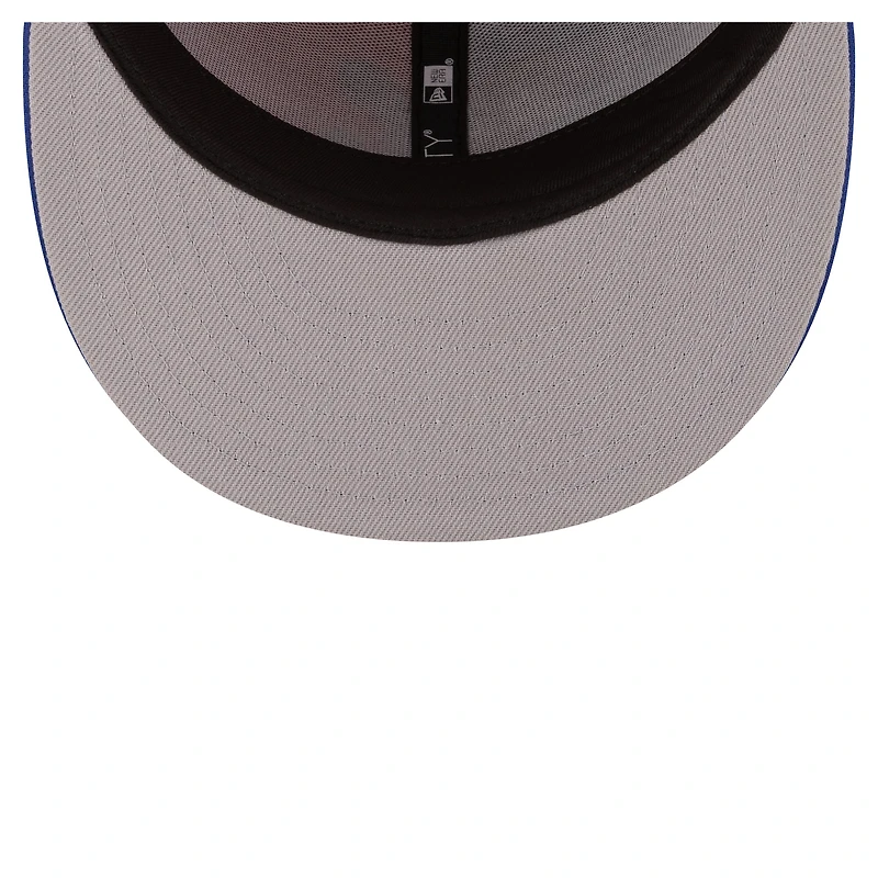Casquette ajustée New Era 59FIFTY pour homme, rouge/bleu roi, Denver Nuggets, style rétro années 80, motif girouette.