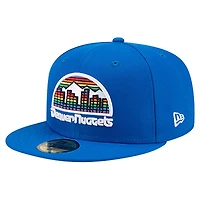 Men's New Era  Royal Denver Nuggets Core Logo 59FIFTY Fitted Hat