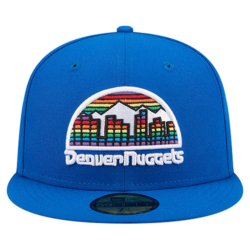 Casquette ajustée New Era Royal Denver Nuggets Core Logo 59FIFTY pour homme