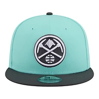 Men's New Era Turquoise/Charcoal Denver Nuggets Color Pack Two-Tone 9FIFTY Snapback Hat