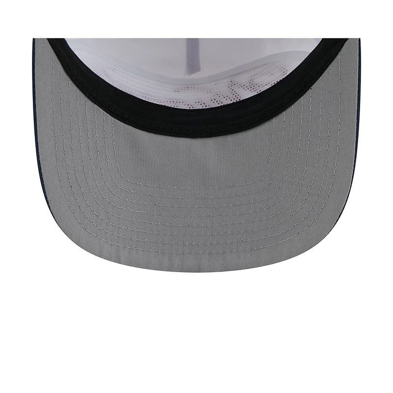 Casquette ajustable New Era 19TWENTY en nylon blanc/bleu marine pour homme, édition 2025 de la NBA Draft des Denver Nuggets.