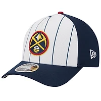 Men's New Era  White/Navy Denver Nuggets 2025 NBA Tip Off M-Crown A-Frame 9FORTY Adjustable Hat