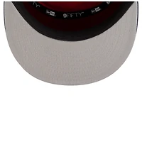 Casquette snapback 9FIFTY blanche/bleu marine pour homme New Era Denver Nuggets 2025 NBA Tip Off Split Panel