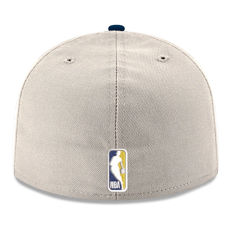 Casquette ajustée New Era 59FIFTY Chrome Denver Nuggets blanche et marine pour homme