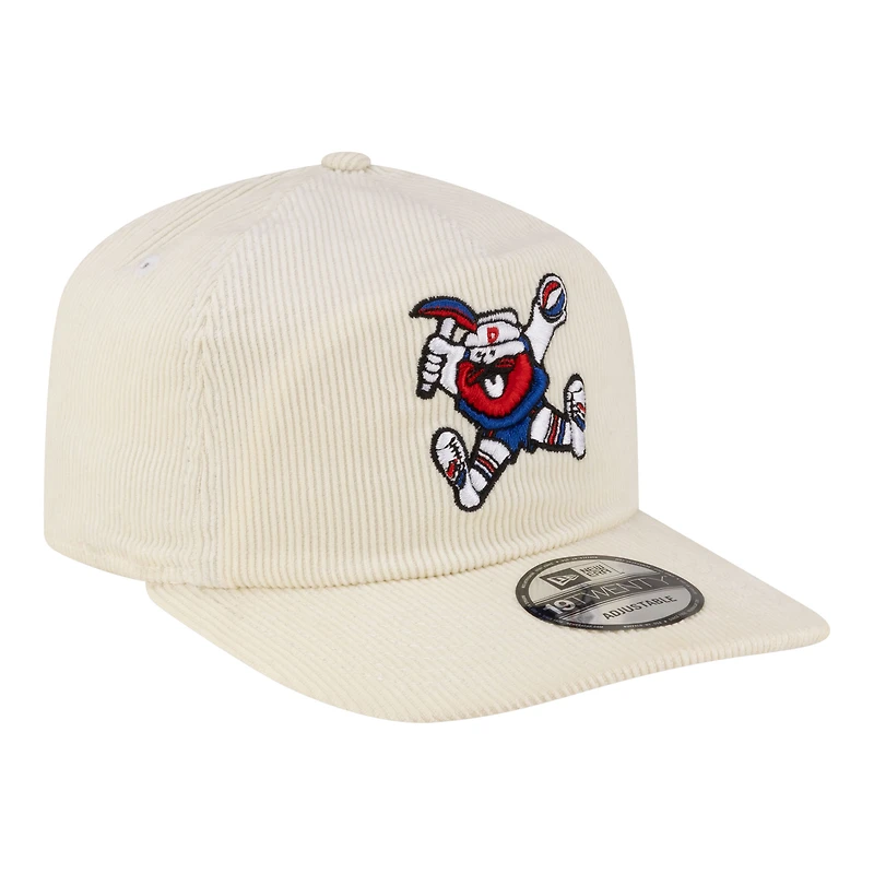 Men's New Era White Denver Nuggets 19TWENTY 80s Chrome Corduroy Adjustable Hat