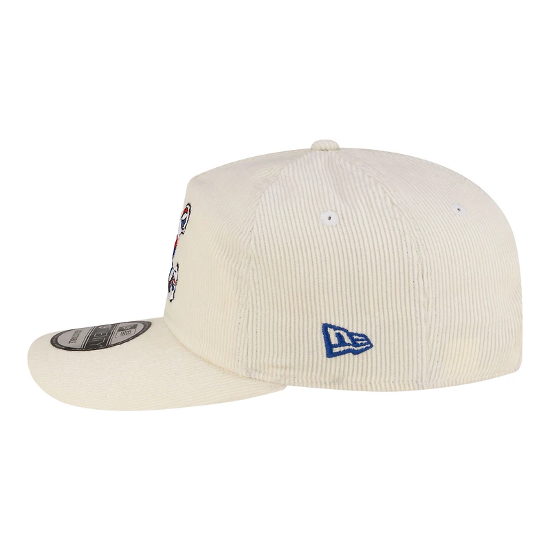 Casquette ajustable New Era blanche Denver Nuggets 19TWENTY années 80 en velours côtelé chromé