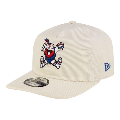 Casquette ajustable New Era blanche Denver Nuggets 19TWENTY années 80 en velours côtelé chromé