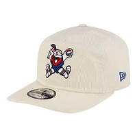 Casquette ajustable New Era blanche Denver Nuggets 19TWENTY années 80 en velours côtelé chromé