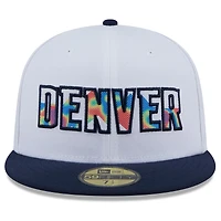 Men's New Era  White Denver Nuggets 2024/25 City Edition 59FIFTY Fitted Hat