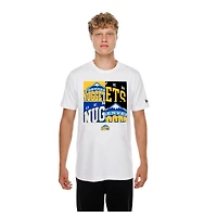 Men's New Era  White Denver Nuggets Block Logo T-Shirt