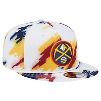 Men's New Era  White Denver Nuggets Paint 9FIFTY Snapback Hat