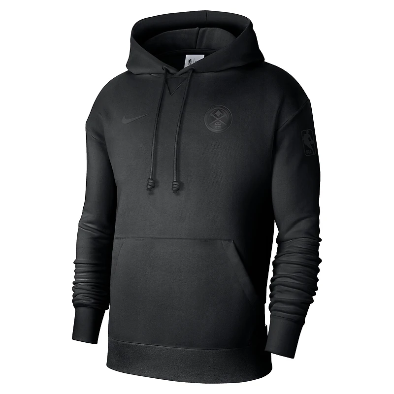 Men's Nike  Black Denver Nuggets Authentic Travel Standard Issue Dri-Fit Hoodie