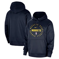 Men's Nike Navy Denver Nuggets 2024/25 Spotlight On-Court Practice Performance Pullover Hoodie