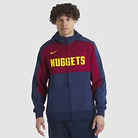 Sweat à capuche entièrement zippé Nike Denver Nuggets Authentic On-Court Showtime Performance pour homme