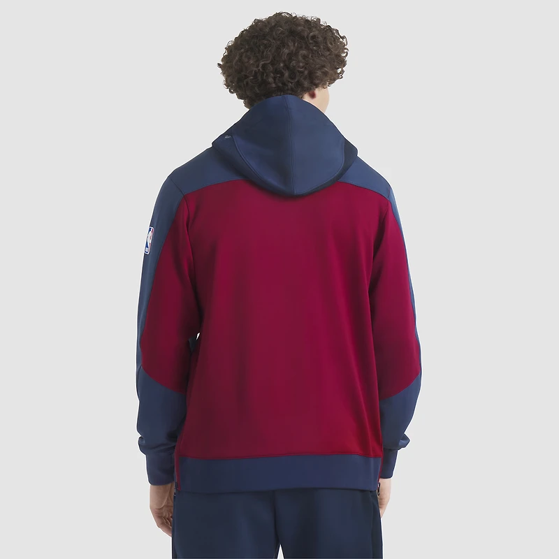 Men's Nike Navy Denver Nuggets Authentic On-Court Showtime Performance Full-Zip Hoodie