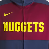 Sweat à capuche entièrement zippé Nike Denver Nuggets Authentic On-Court Showtime Performance pour homme