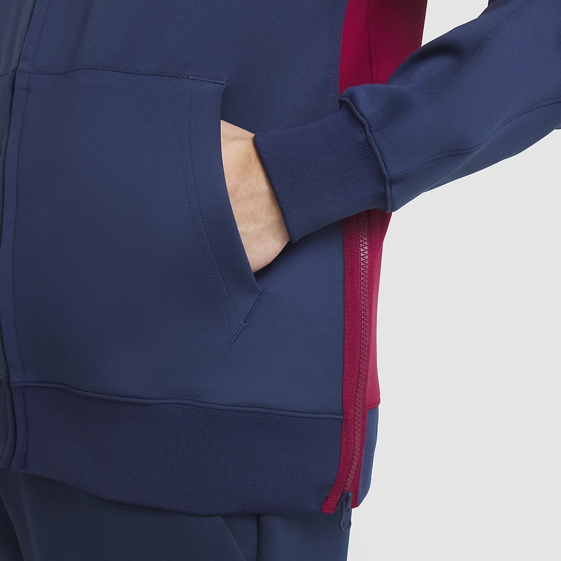 Men's Nike Navy Denver Nuggets Authentic On-Court Showtime Performance Full-Zip Hoodie