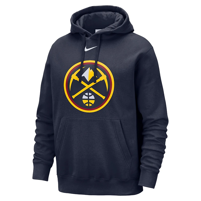 Sweat à capuche Nike bleu marine Denver Nuggets Essential Logo Club pour homme