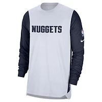 Men's Nike White Denver Nuggets 2024/25 City Edition Authentic Pregame Performance Long Sleeve Shooting T-Shirt