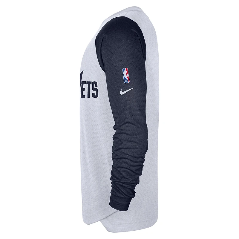 Men's Nike White Denver Nuggets 2024/25 City Edition Authentic Pregame Performance Long Sleeve Shooting T-Shirt