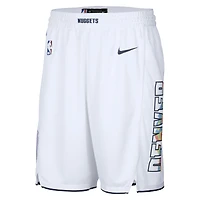 Men's Nike White Denver Nuggets 2024/25 City Edition Swingman Shorts