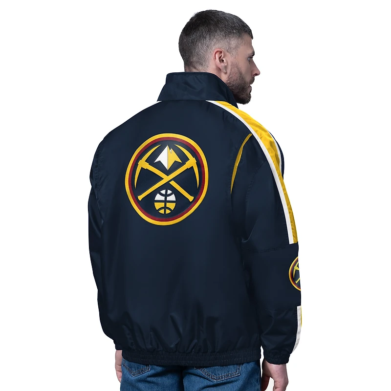 Veste légère à fermeture éclair intégrale Starter Navy Denver Nuggets Freestyle pour homme