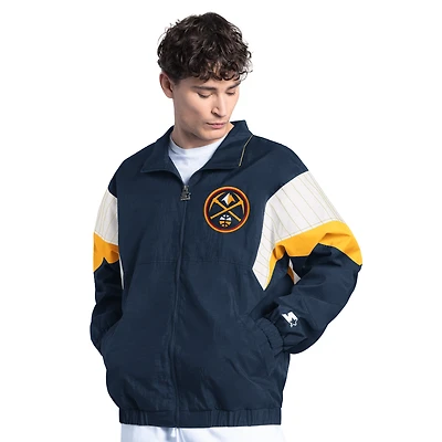Veste zippée Denver Nuggets Yard Line pour homme, bleu marine