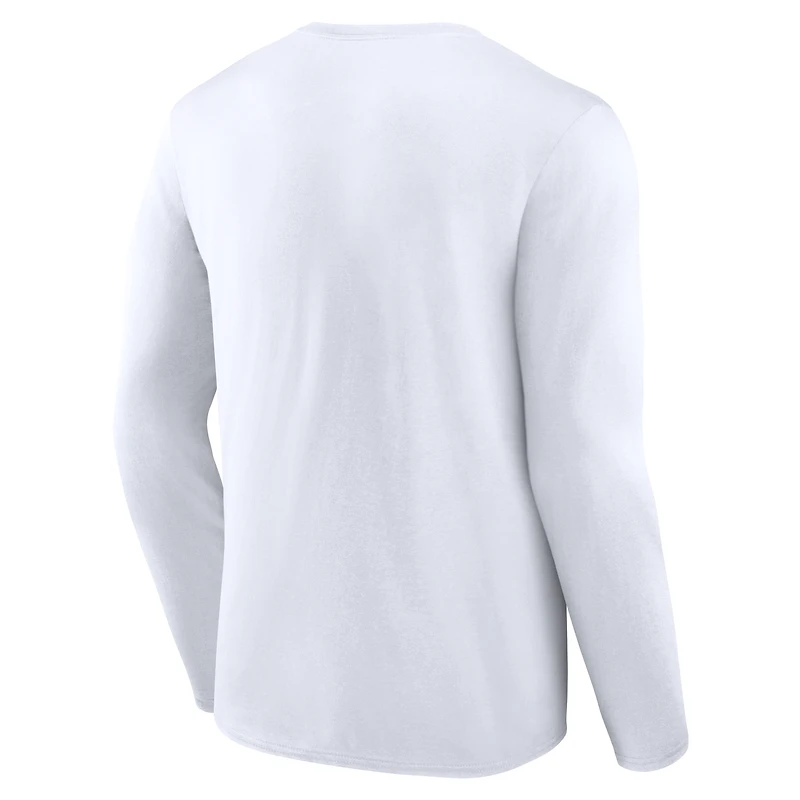 Men's  White Denver Nuggets Alternate Logo Long Sleeve T-Shirt