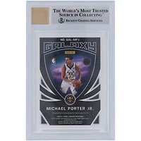 Carte Panini Obsidian Galaxy Purple #GAL-MPJ #1/35 BGS authentifiée 8,5/9, dédicacée par Michael Porter Jr. Denver Nuggets 2020-21