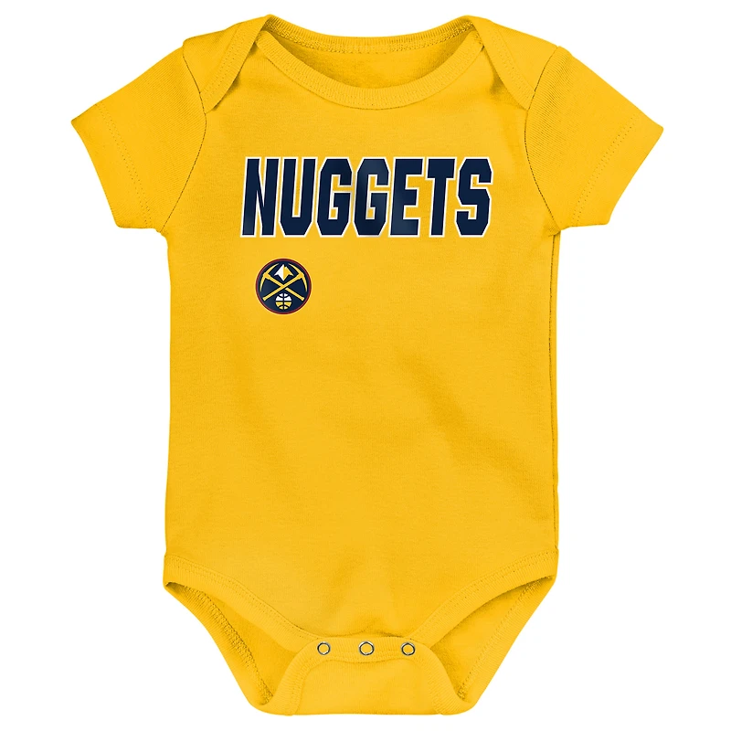 Ensemble de trois bodies pour nouveau-né Outerstuff Denver Nuggets Littlest Player