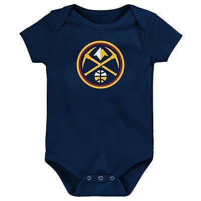 Newborn Outerstuff  Navy Denver Nuggets Primary Logo Bodysuit