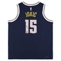 Nikola Jokić Denver Nuggets Autographed Navy Nike Icon Edition Swingman Jersey - BAS