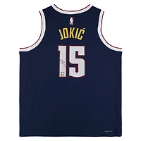 Nikola Jokić Denver Nuggets Autographed Navy Nike Icon Edition Swingman Jersey - BAS