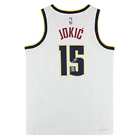 Nikola Jokić Denver Nuggets Autographed White Nike Association Edition Swingman Jersey - BAS