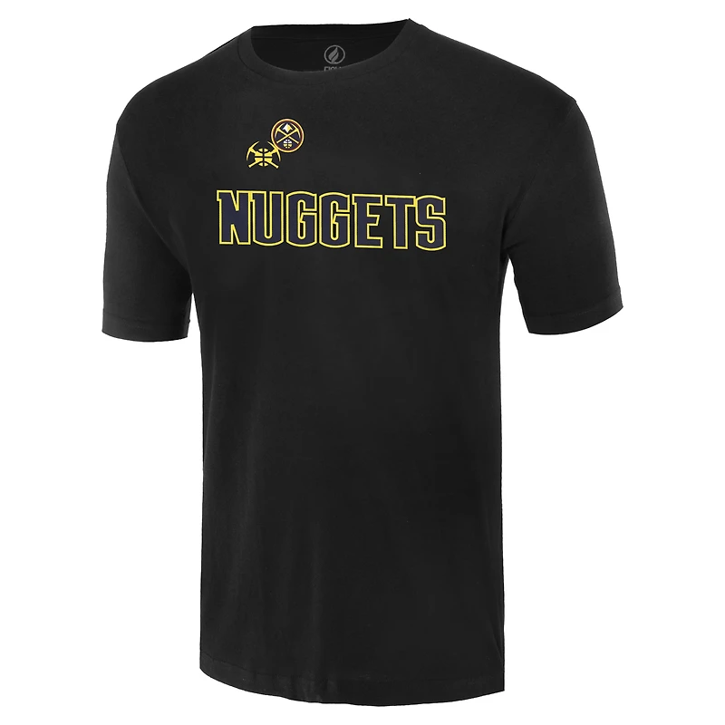 Unisex FISLL  Black Denver Nuggets Oversize Logo T-Shirt