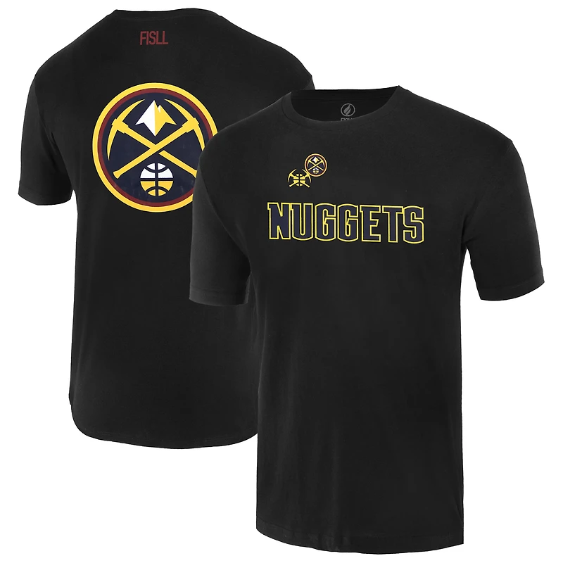 Unisex FISLL  Black Denver Nuggets Oversize Logo T-Shirt