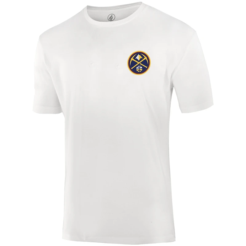 Unisex FISLL  White Denver Nuggets Burst Logo T-Shirt