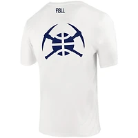 Unisex FISLL  White Denver Nuggets Burst Logo T-Shirt