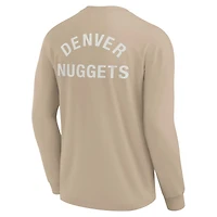 Unisex Fanatics Khaki Denver Nuggets Elements Super Soft Long Sleeve T-Shirt