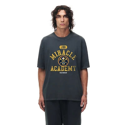 T-shirt boxy vintage unisexe noir chiné Denver Nuggets Miracle Academy x NBA Collection