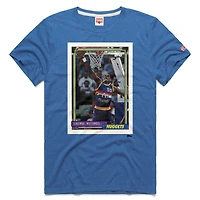Unisex Homage Dikembe Mutombo Blue Denver Nuggets Topps Trading Card Player Tri-Blend T-Shirt