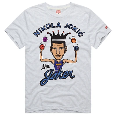 Unisex Homage Nikola Jokić Ash Denver Nuggets The Joker T-Shirt