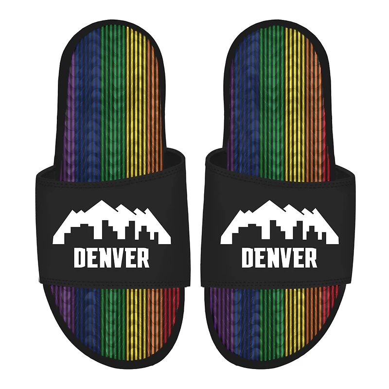Unisex ISlide  Black Denver Nuggets 2025/26 City Edition Gel Slide Sandals
