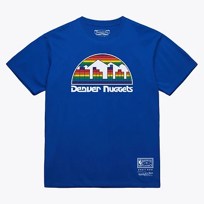 Unisex Mitchell & Ness  Royal Denver Nuggets Hardwood Classics Arch T-Shirt