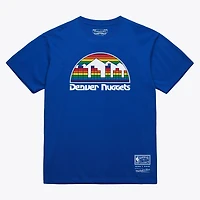 Unisex Mitchell & Ness  Royal Denver Nuggets Hardwood Classics Arch T-Shirt