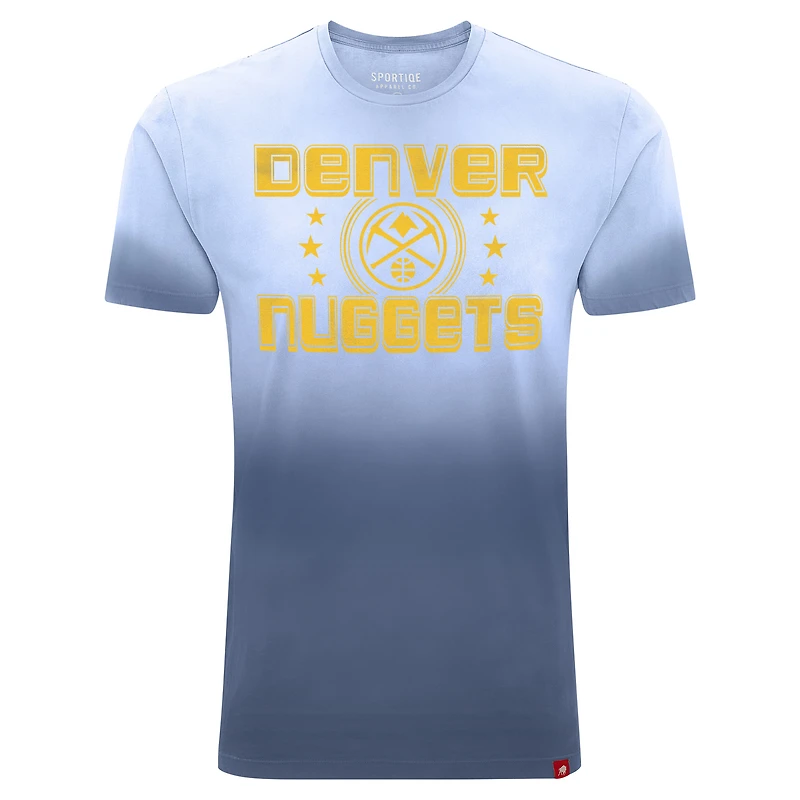 T-shirt unisexe Sportiqe bleu Denver Nuggets Bingham Sun-Fade
