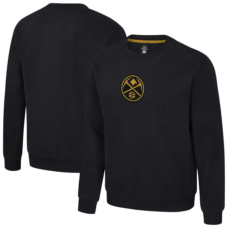 Unisex Stadium Essentials Black Denver Nuggets Club Level Chenille Sweatshirt